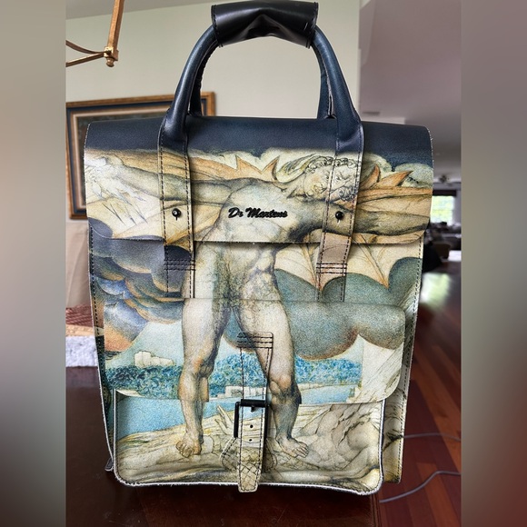 Dr Martens Leather Backpack William Blake Print Unisex Rare - Picture 6 of 13
